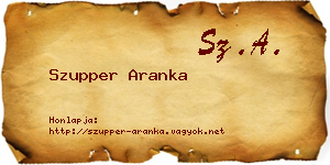 Szupper Aranka névjegykártya